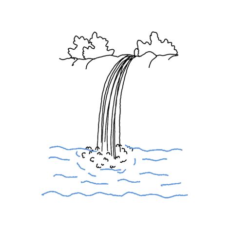Easy Waterfall Drawings For Kids