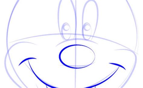 Cara Mudah Sketsa Atau Menggambar Wajah Goofy Dari Mickey Mouse