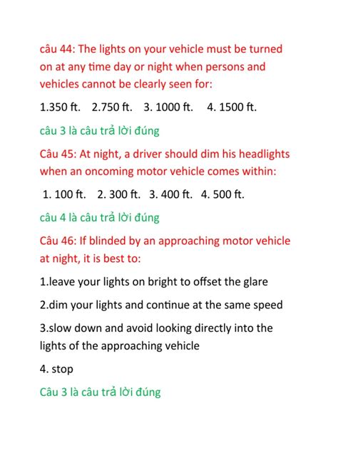 Texas Driving Test Questions 3