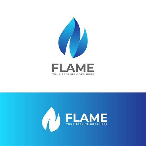Blue Flame Logo Vector Design Initial Letter N Shape 23394429 Vector