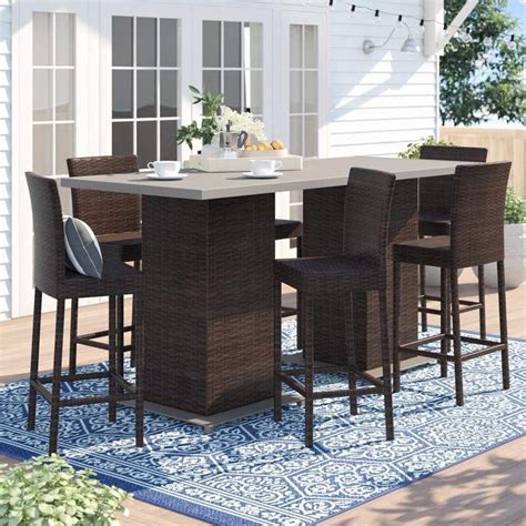 Tegan 5 Piece Bar Height Dining Set | Patio dining set, Patio dining