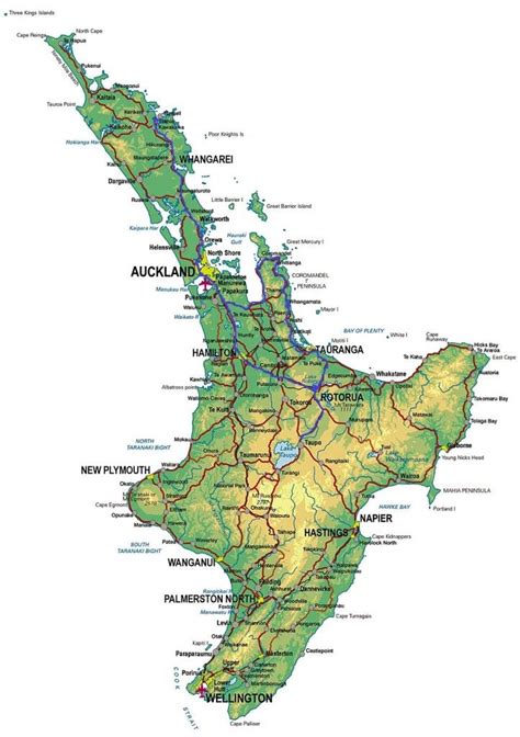 Map Of North Island Nz Roads Cicely Bridgette