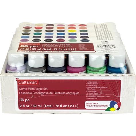 Find The 36 Piece Acrylic Paint Value Set By Craft Smart At Michaels
