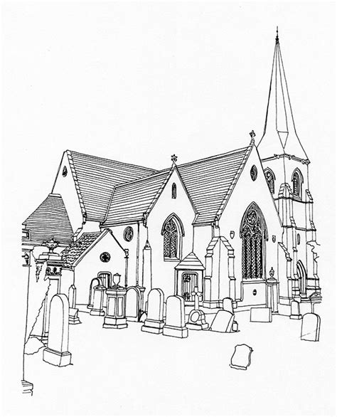 Church Line Drawing At Getdrawings Free Download