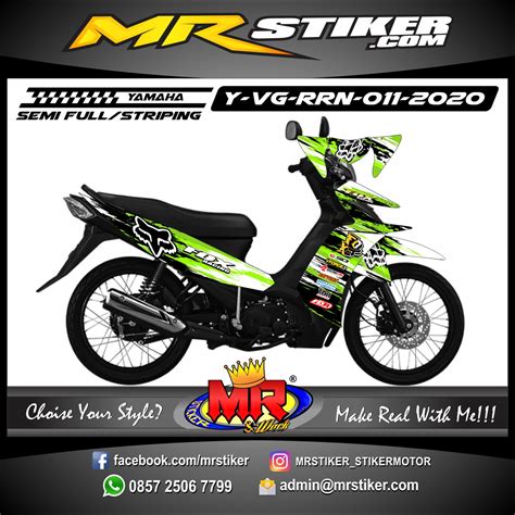 Kamu pasti masih ingat betul dengan momen ini, di. Stiker motor decal Yamaha Vega RR Fox Green Splat - stiker ...
