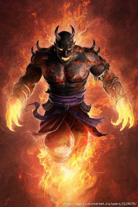 Ifrit Elemental Large Huge When The Djinn Evolves It Turns Into A Elemental Genie Of Fire