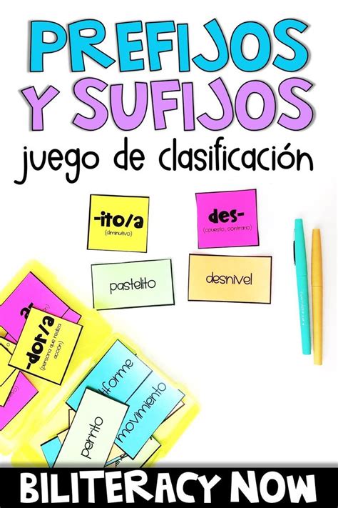Prefijos Y Sufijos Spanish Sorting Game Vocabulary Practice