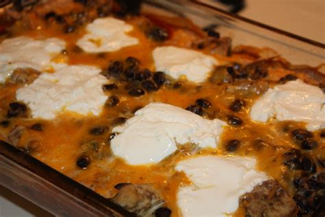 However you layer this casserole it will taste delicious but i do layer it in a certain order. pass the peas, please: layered chicken and black bean enchilada casserole