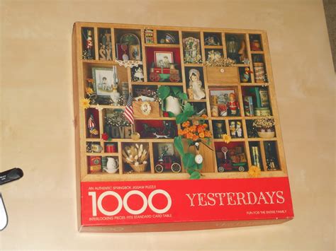 Yesterdays 1000 Piece Jigsaw Puzzle Springbok Pzl5909 Shadow Box 1977