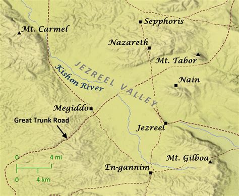 Jezreel Valley And Megiddo Bible Mapper Blog