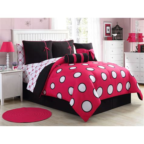 Vcny Home Sophie Polka Dot Bed In A Bag Comforter Set Overstock 7022455 Comforter Sets