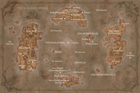 Hi Res Map Of Azeroth From World Of Warcraft Chronicle Volume 1 Rwow