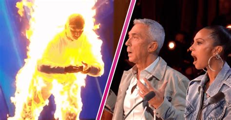 Bgt 2023 Viewers Furious A Man Sets Himself On Fire In Stunt