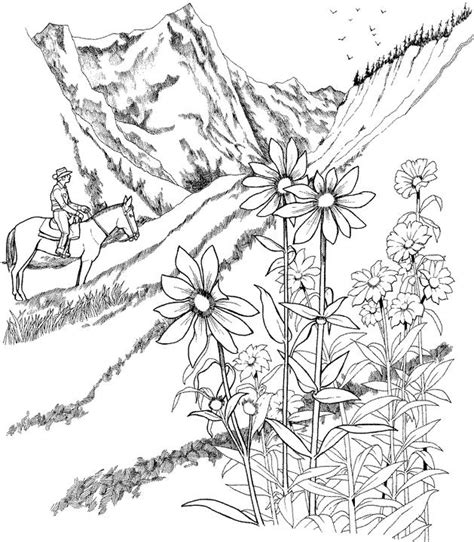 Landscape Coloring Page For Adults Coloring Home