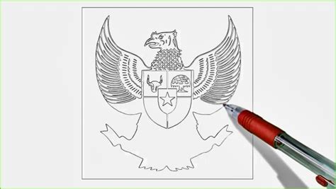 Sketsa Burung Garuda Lengkap Makna And Cara Menggambarnya Javalaku