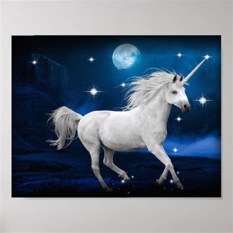 Moonlight Unicorn Poster