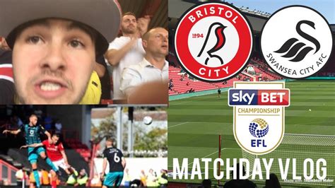Electronic Atmosphere In The Away End ~ Bristol City 0 0 Swansea City Matchday Vlog Youtube