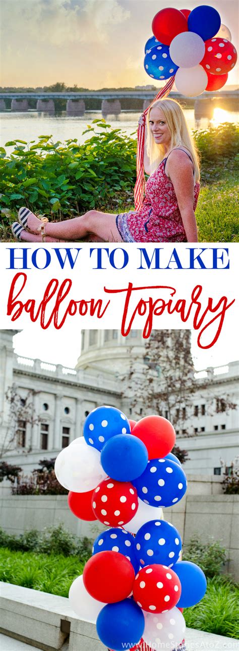 These decorations are sure to be a hit and are easy enough that you can make them yourself! How to Make a Balloon Topiary Ball: Fourth of July Decorations