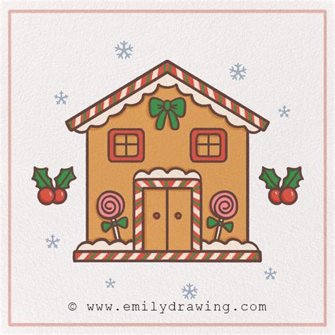 How To Draw A Gingerbread House Emily Drawing