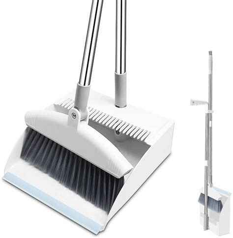 Broom And Dustpan Set Standing Brooms With Dustpan Combo With