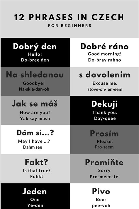 Intro To Czech The Basic Phrases Rowan Lindstrom Medium