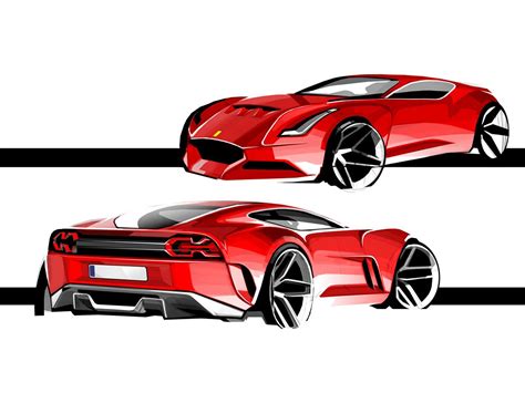 Ferrari 612 Gto 2010 Concept Car Sketch Art Cars Concept Cars