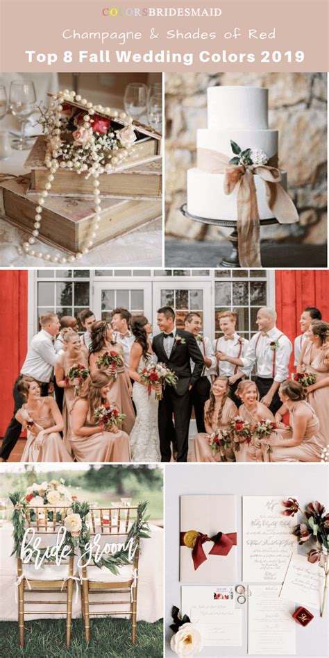 Top 8 Fall Wedding Color Trends And Ideas For 2019 No1 Champagne And