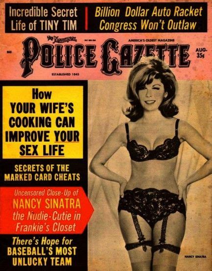 The National Police Gazette August 1969 Nancy Sinatra Nancy Sinatra National Police Police