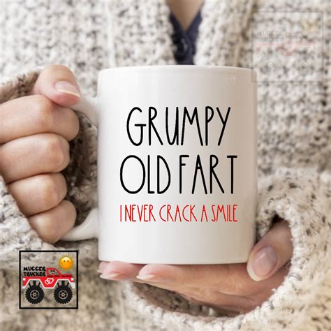 Grumpy Old Fart Mug T For Dad Funny Dad Mug Grumpy Man Etsy Uk