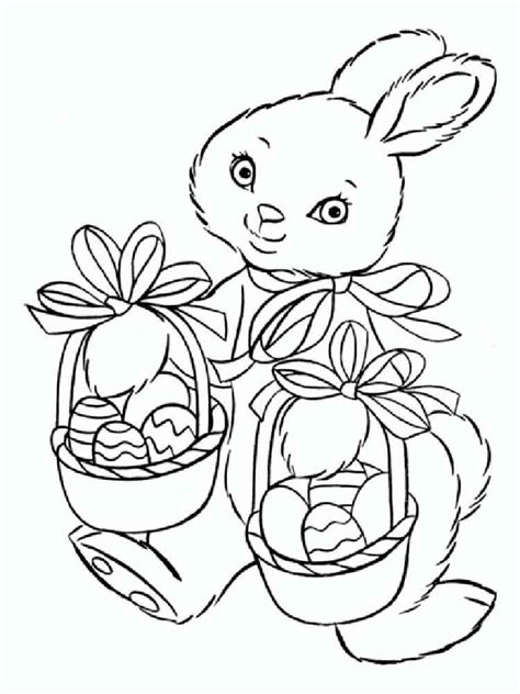 Easter Bunny Coloring Pages Free Printable Easter Bunny