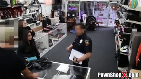 Pawn Shop Thief Avoids Being Arrested By Sucking And Fucking While Friend Watches Eporner