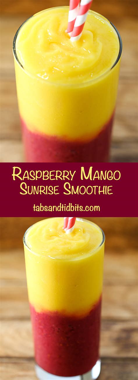 Raspberry Mango Sunrise Smoothie Tabs And Tidbits