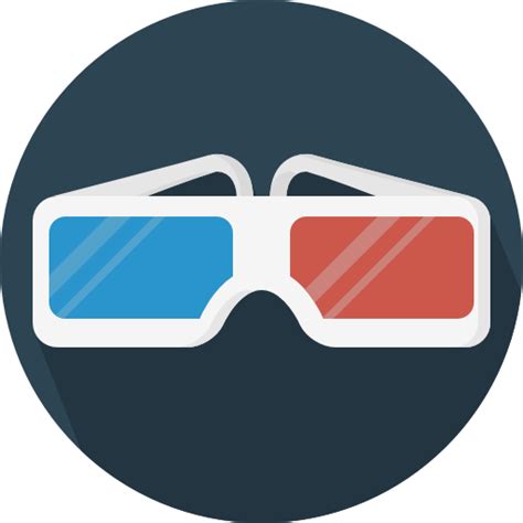 3d Glasses Free Multimedia Icons