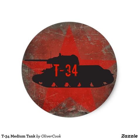 T 34 Medium Tank Sticker T34 Russian Tanks Militaryvehicle Ww2