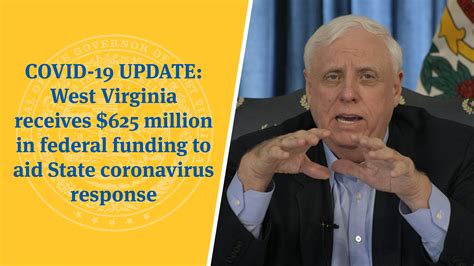 Covid 19 Update Gov Justice West Virginia Receives 625 Million In