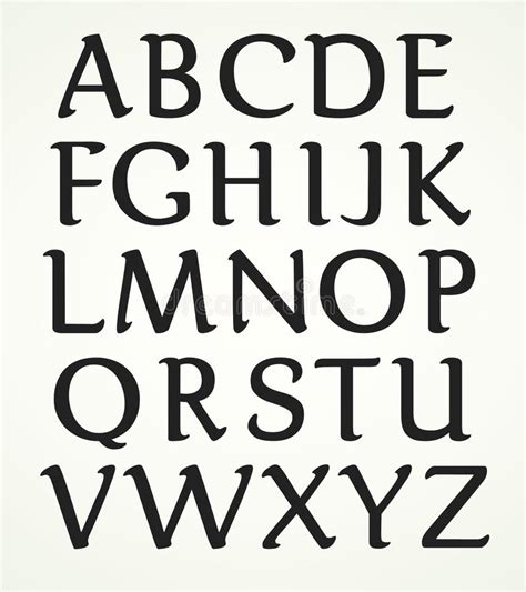Majuscule Alphabet Stock Vector Illustration Of Serifs 49178472
