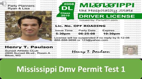 Mississippi Dmv Permit Test 1 Youtube