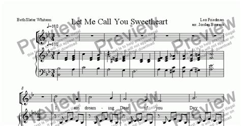 Let Me Call You Sweetheart Download Sheet Music Pdf File