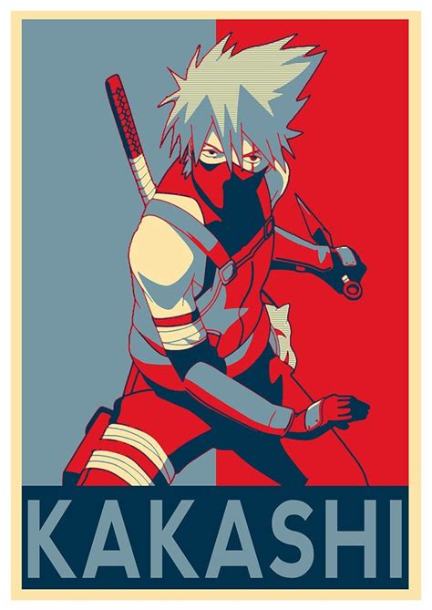 Instabuy Poster Naruto Propaganda Kakashi Variant A3 42x30 Cm