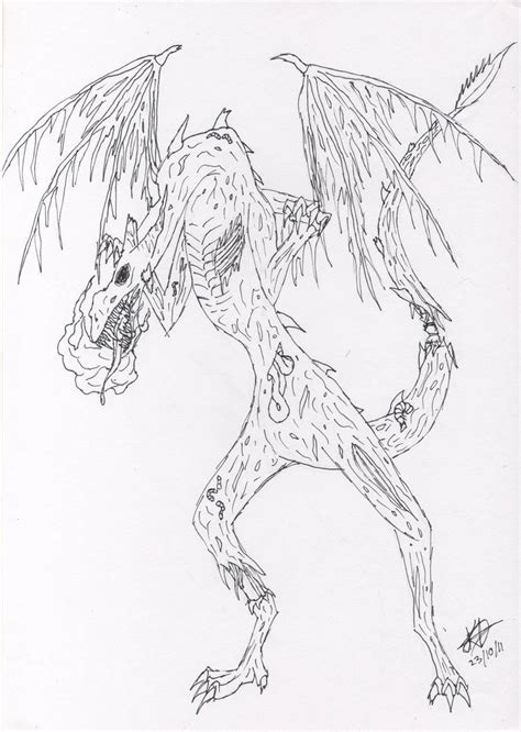 Zombie Dragon By Random Smiley On Deviantart