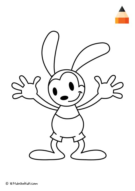 Oswald The Lucky Rabbit Coloring Pages Color Hwc