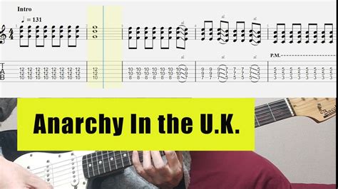 anarchy in the u k sex pistols guitar cover with tab youtube