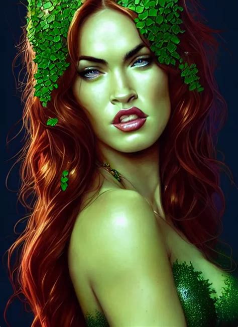 Portrait Of Megan Fox As Poison Ivy Intricate Stable Diffusion
