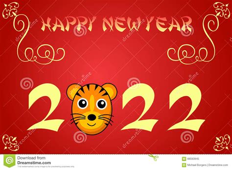 Happy Chinese New Year Card Illustration for 2022 Stock Illustration