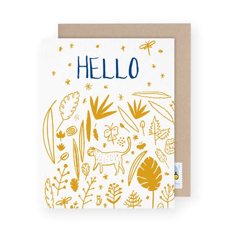 Waving Hey Hi Hello Card Card All Occasion Card Encouragement Cards
