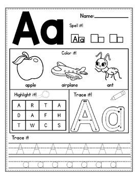 Collections of free, printable alphabet worksheets for teaching young learners their abcs. Alphabet Worksheets A-Z Beginning Sounds Activities | TpT