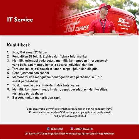 It Service Staff Accounting Pt Karya Niaga Abadi Jandt Express Jatim