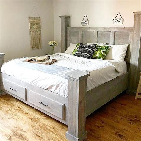 39 Superb Farmhouse Bed Design Ideas For Bedroom Bed Frame With