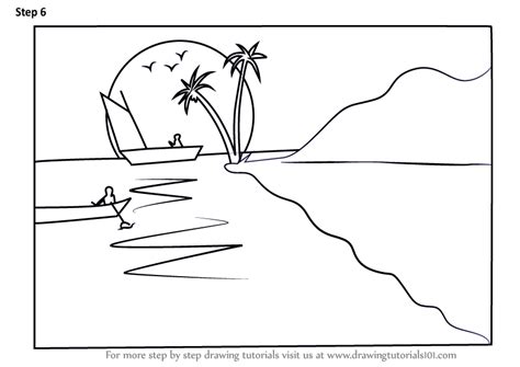 Sunset drawing dolphin sunset sunset drawing easy step by step. Step 4 How To Draw A Desert Scene | Dark Brown Hairs