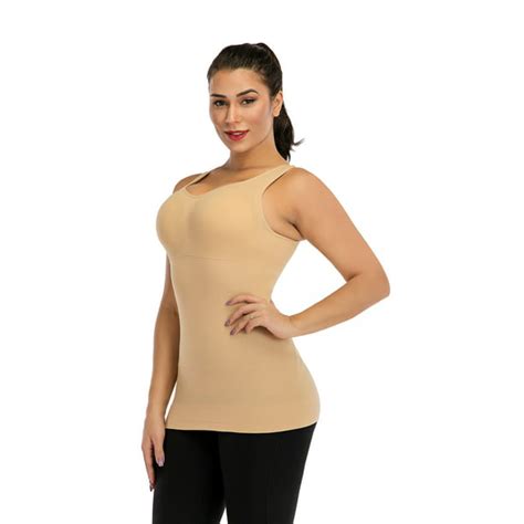 fannyc women s shapewear tank top tummy control compression cami shaper seamless shaping